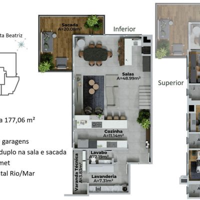 Apartamento Duplex no Casa Atalaia 47