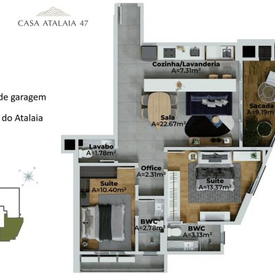 Apartamento Duplex no Casa Atalaia 47