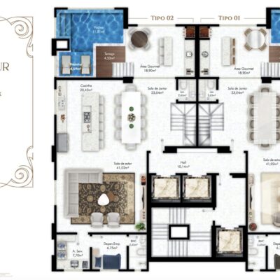 Apartamento diferenciado no La Belle Tour Résidence