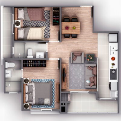 Apartamento diferenciado no Due Vite Residence